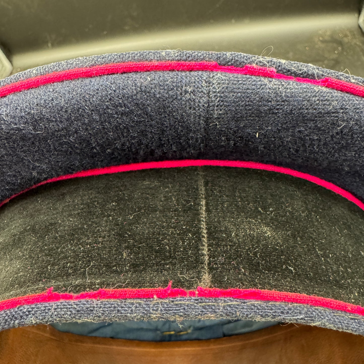 WW2 original artifact – Visor Cap for Officer from Feuerschutzpolizei – interior page