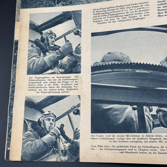 WW2 original artifact – Der Adler Dec 1939 – interior detail