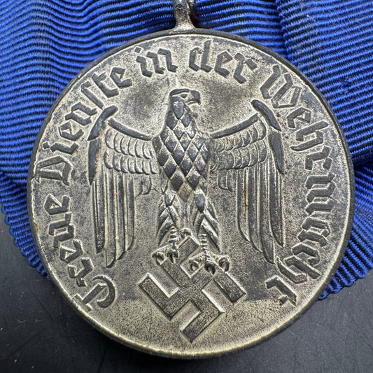 WW2 original artifact – Wehrmacht (Heer) Dienstauszeichnung 4 Jahre Einzelspange – interior detail