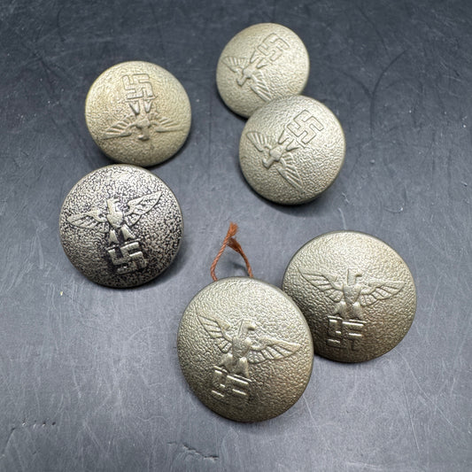 WW2 original artifact – Six NSDAP buttons – AxisArtifacts