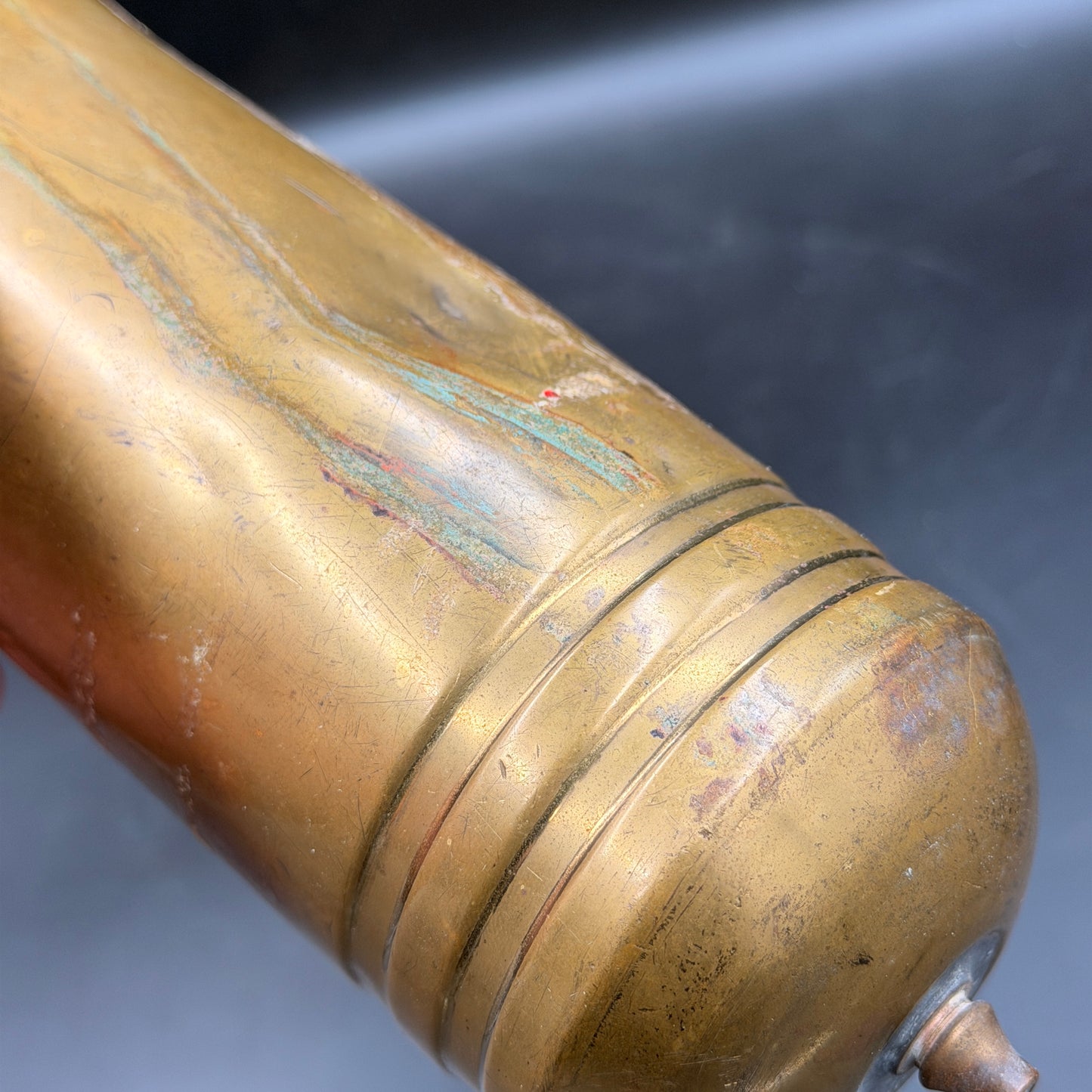 WW2 original artifact – WW2 British Army Pyrene Fire Extinguisher – interior page