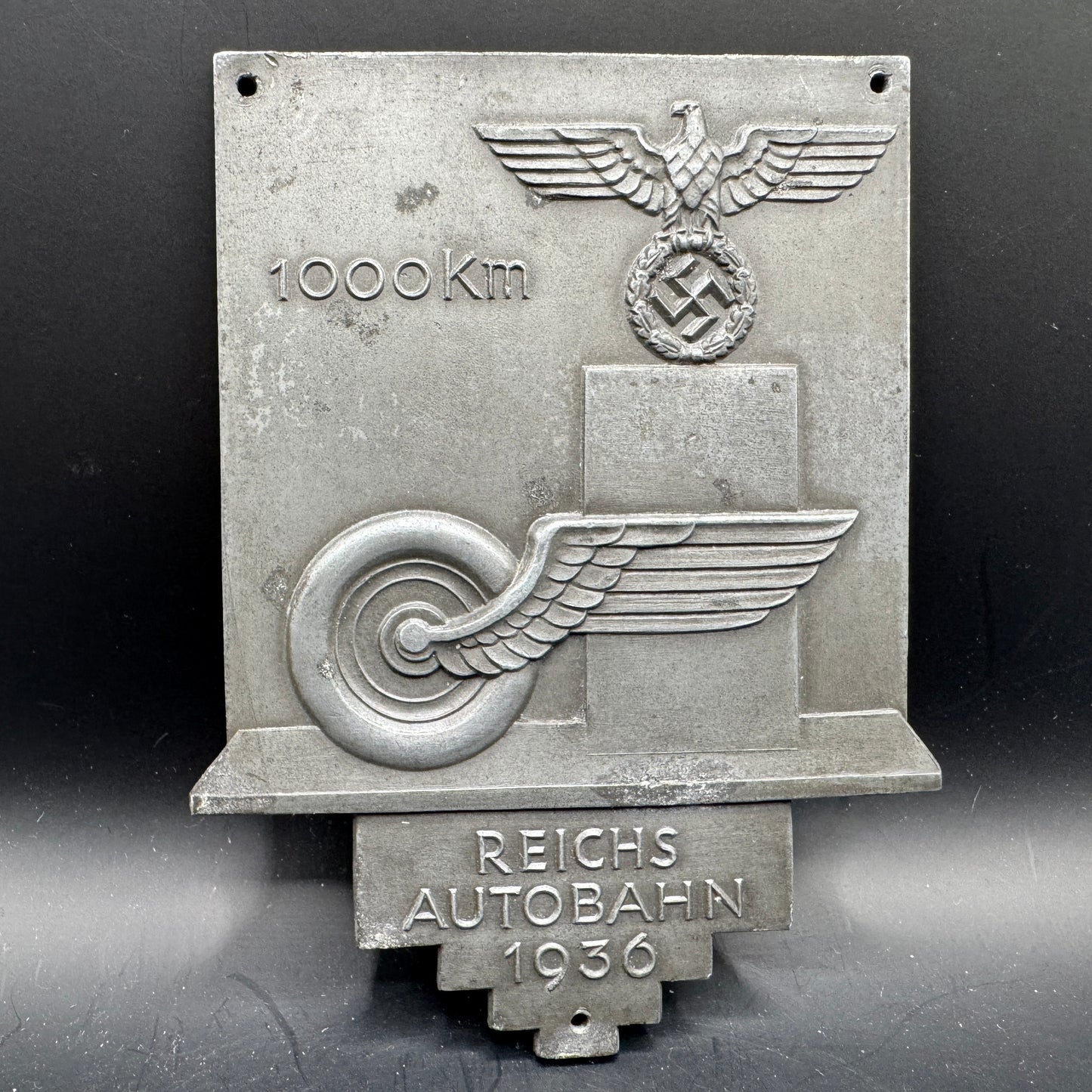 WW2 original artifact – First 1000 Kilometers Of The Autobahn Plaque By B.H. Mayer – AxisArtifacts