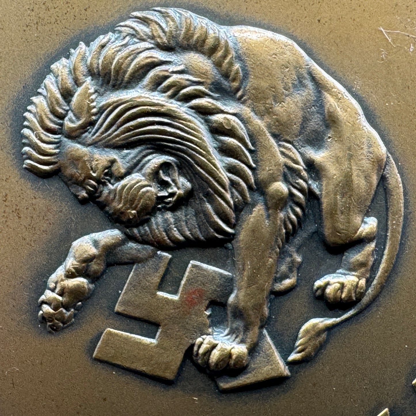 WW2 original artifact – Commemorative Table Medal For Liberation From German Occupation, May 5, 1945 – interior page