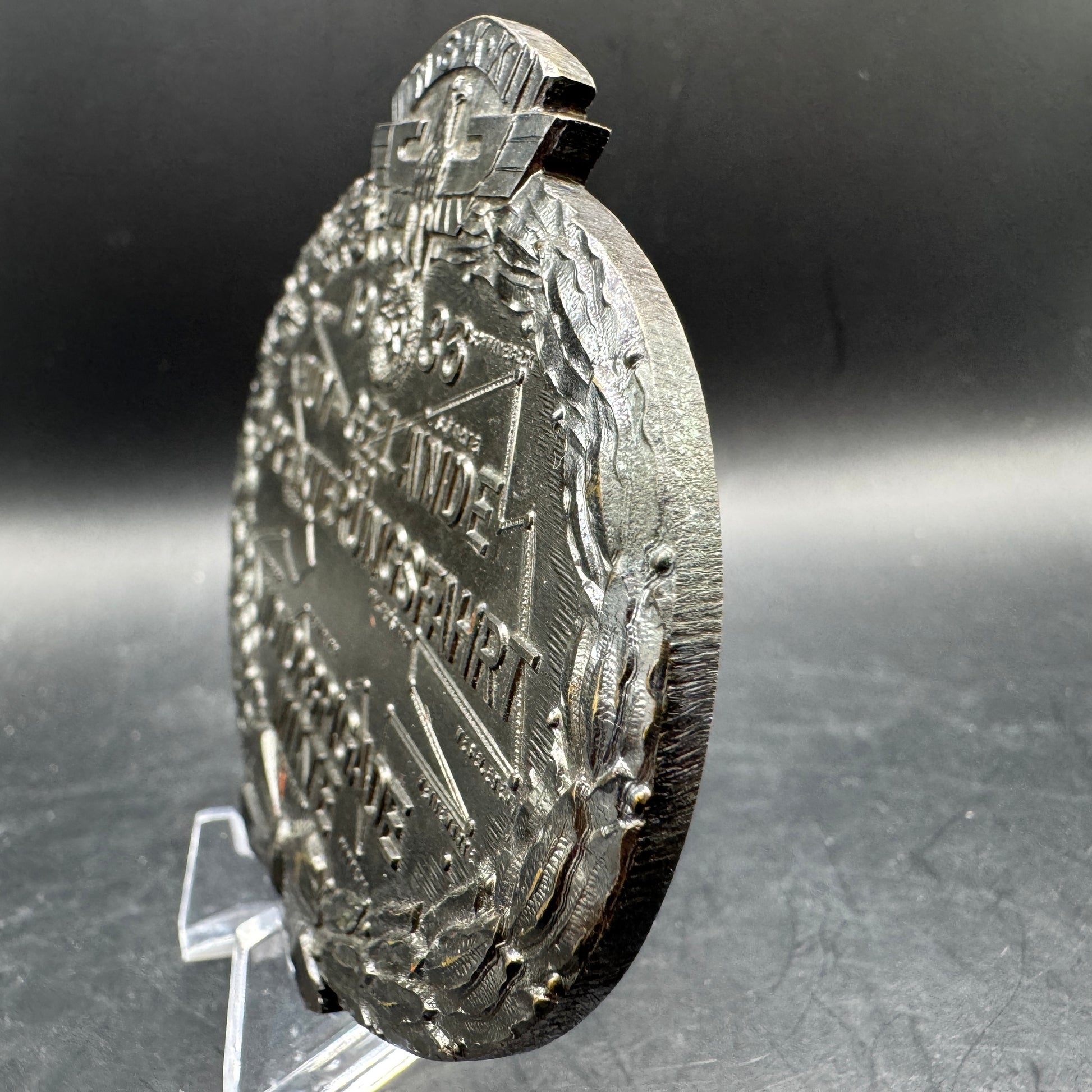 WW2 original artifact – NSKK Plakette "HUY-GELÄNDE-ORIENTIERUNGSFAHRT 1936" – interior page