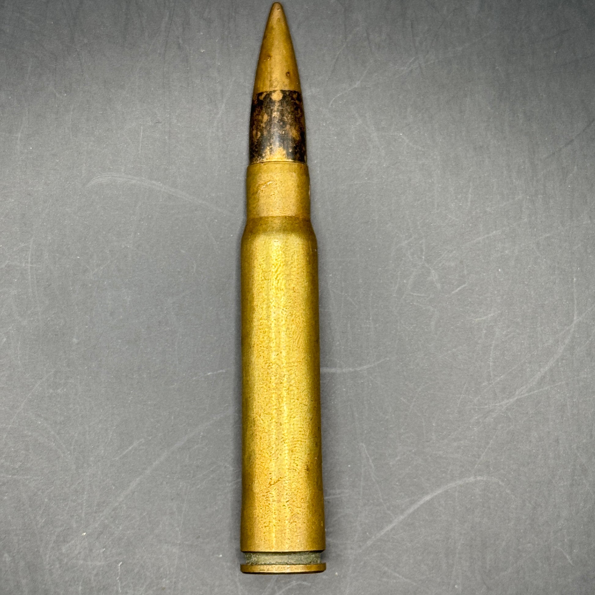 WW2 original artifact – K98 German B patrone, explosive cup which sets off phosphorous – interior detail