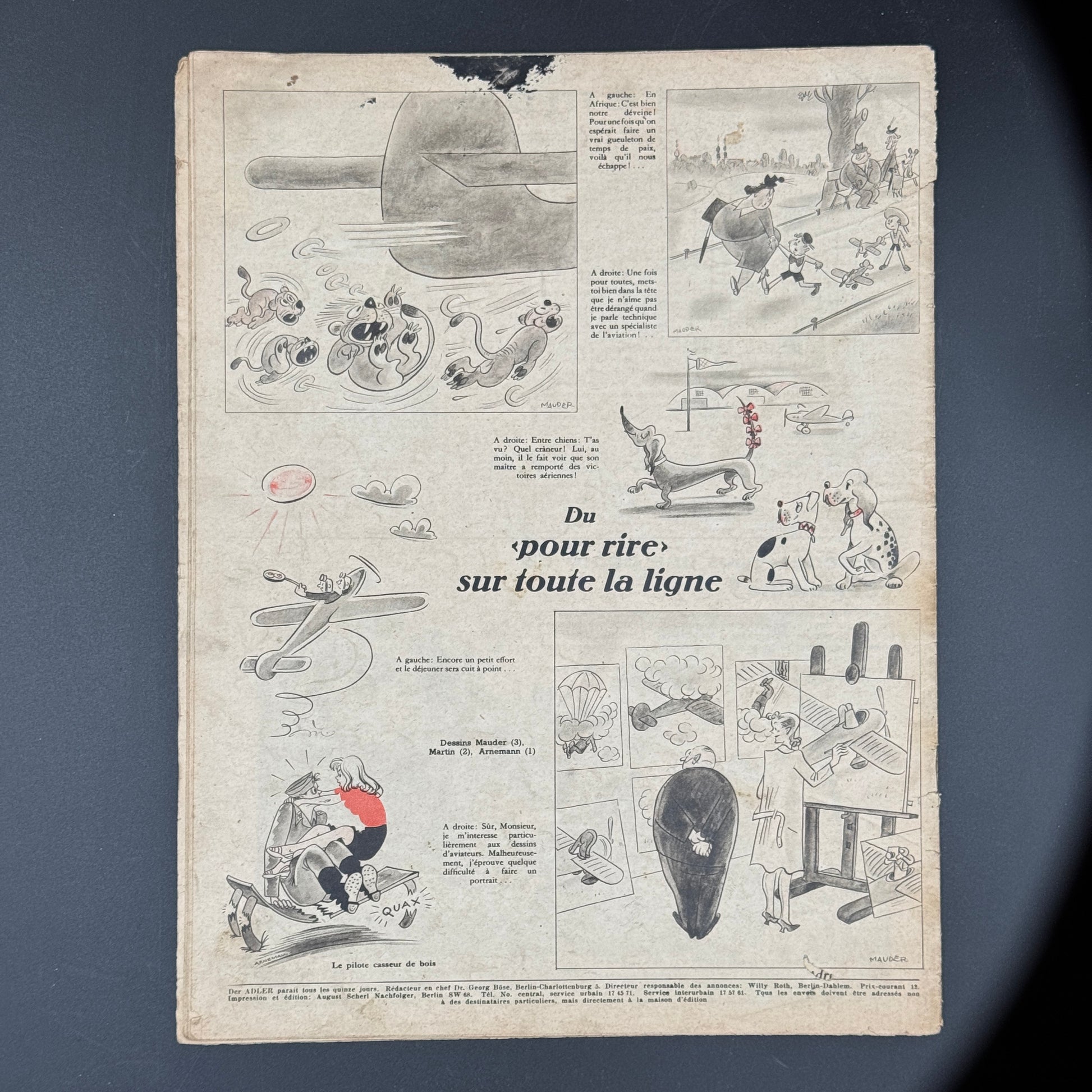 WW2 original artifact – Der Adler Aug 1942: French special!! – interior page