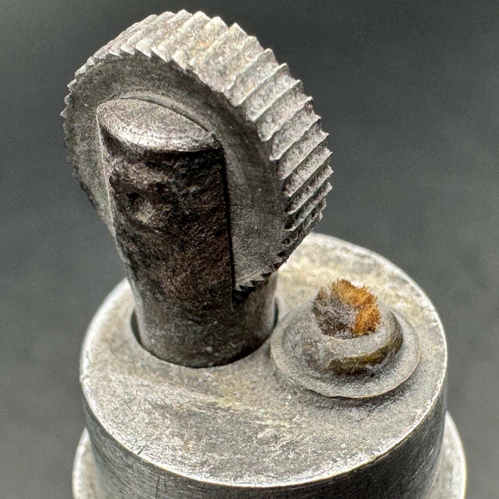 WW2 original artifact – WW2 German lighter without the cap – interior page