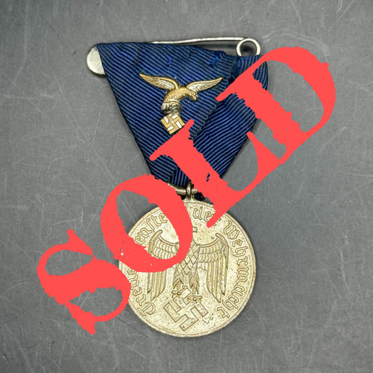 WW2 original artifact – Wehrmachtsdienstauszeichnung für 4 Jahre, in der Luftwaffe, an Einzelspange – AxisArtifacts