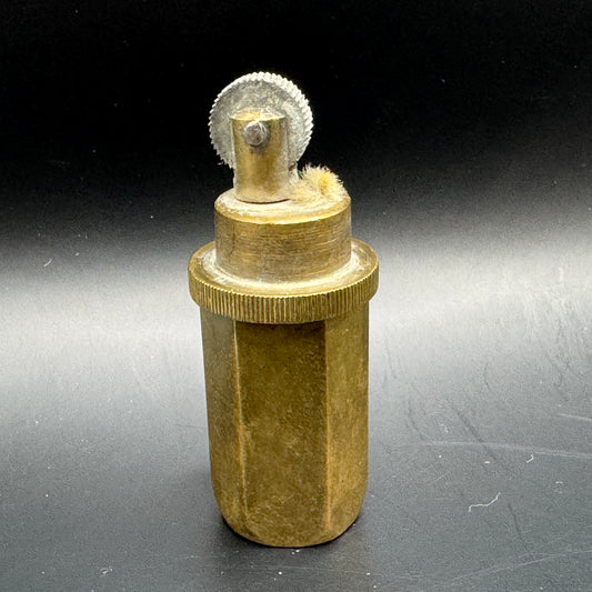 WW2 original artifact – WW2 German brass lighter without the cap – interior detail