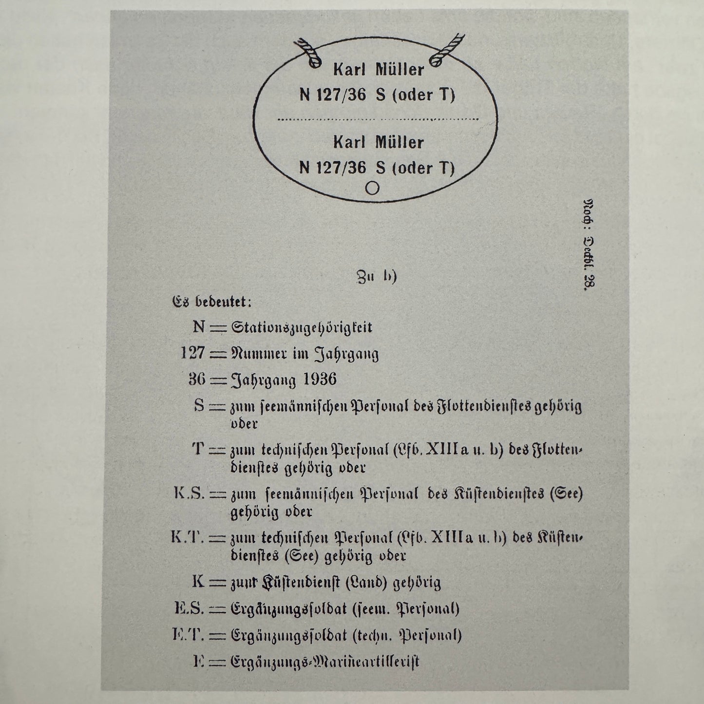 WW2 original artifact – EKM Kriegsmarine 1941 – interior page