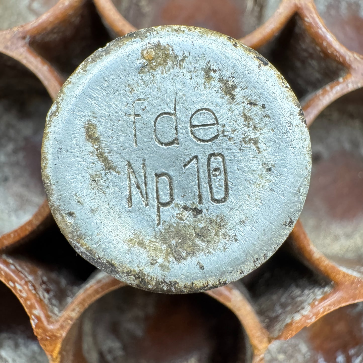 WW2 original artifact – German 'kl.Zdlg.34' Bakelite Fuse Storage Container – interior page