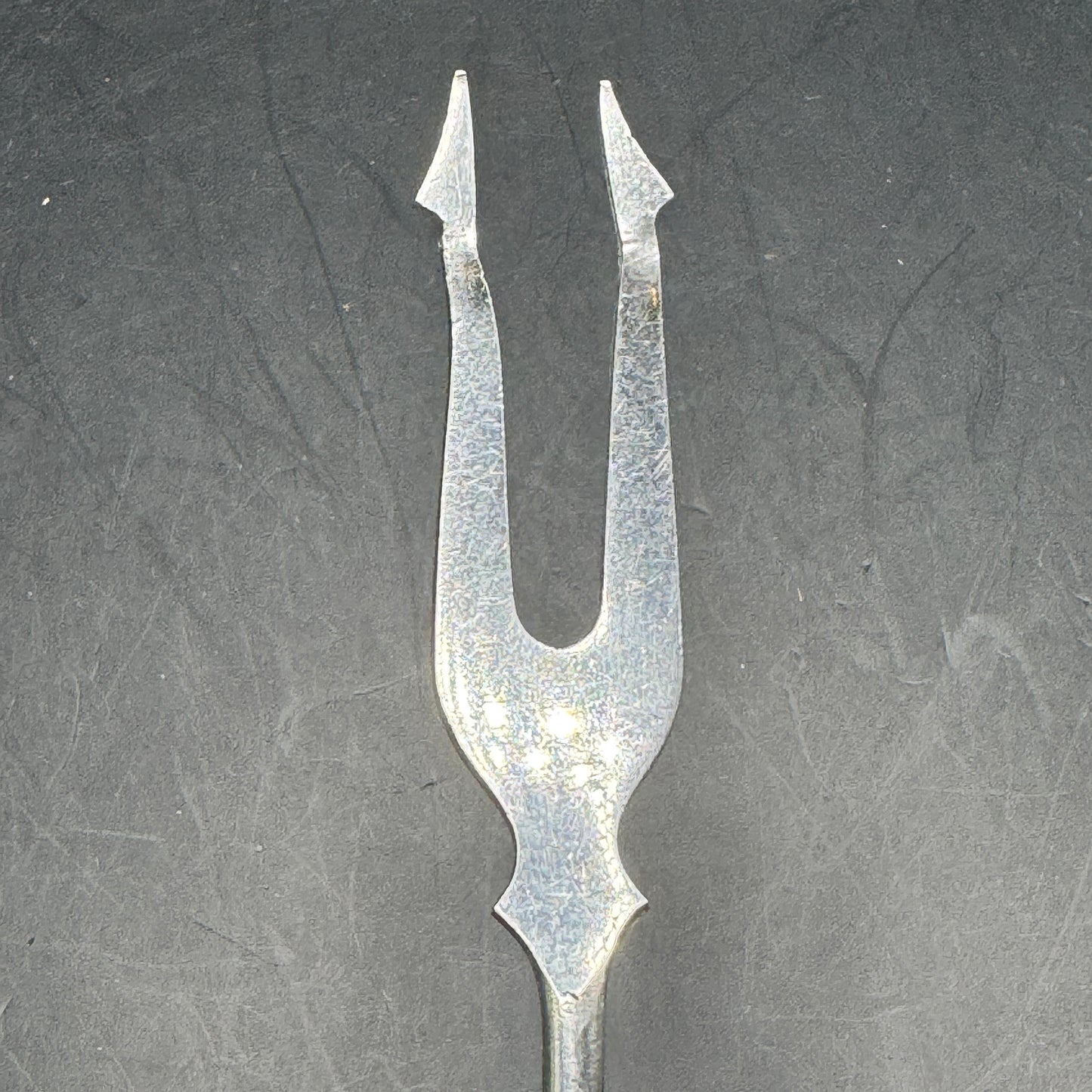 WW2 original artifact – Original British WW2 Army-Issued Carving Fork – Marked W^D – interior title page