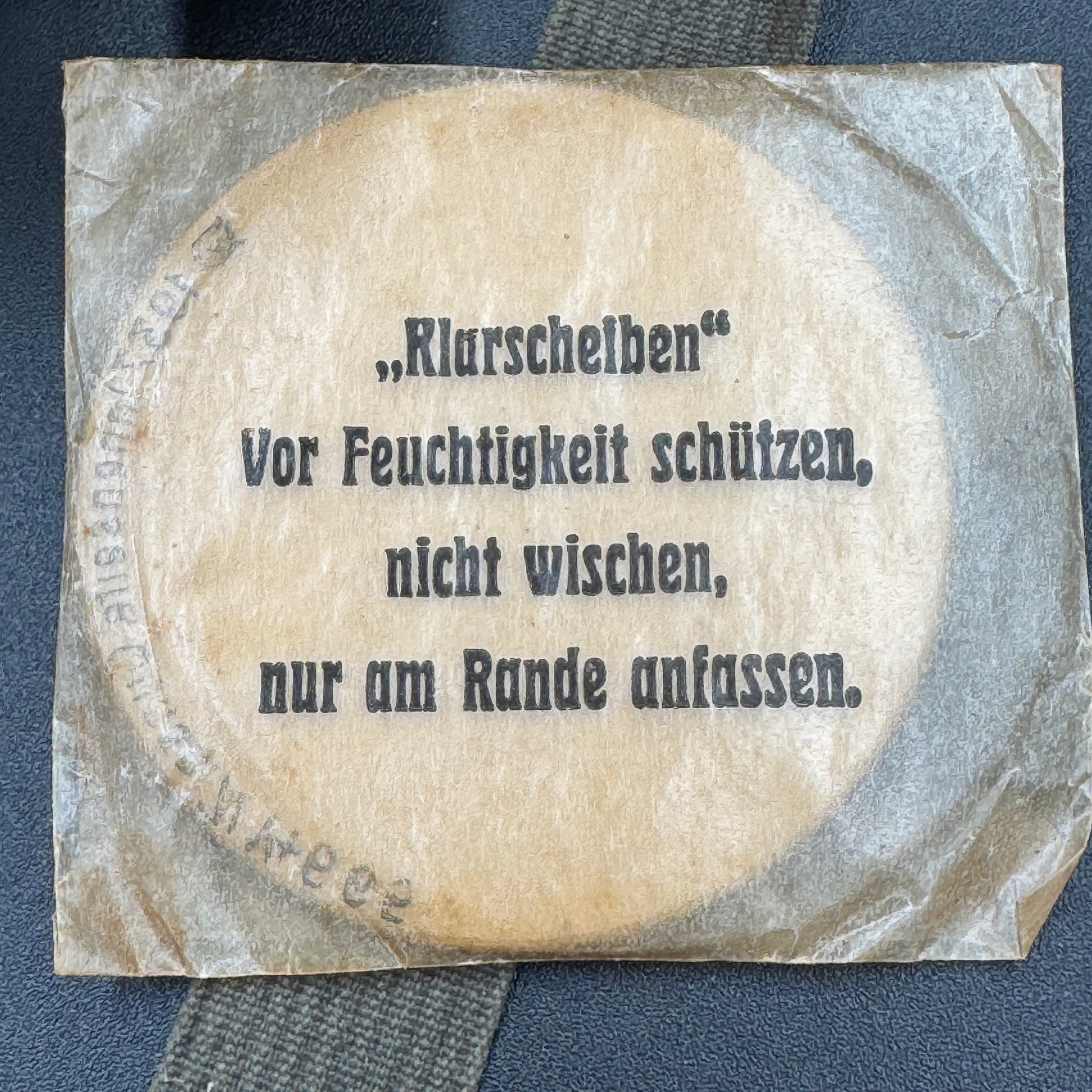 WW2 original artifact – DRK Luftschutz Gas Mask 1938 by AUER – interior page