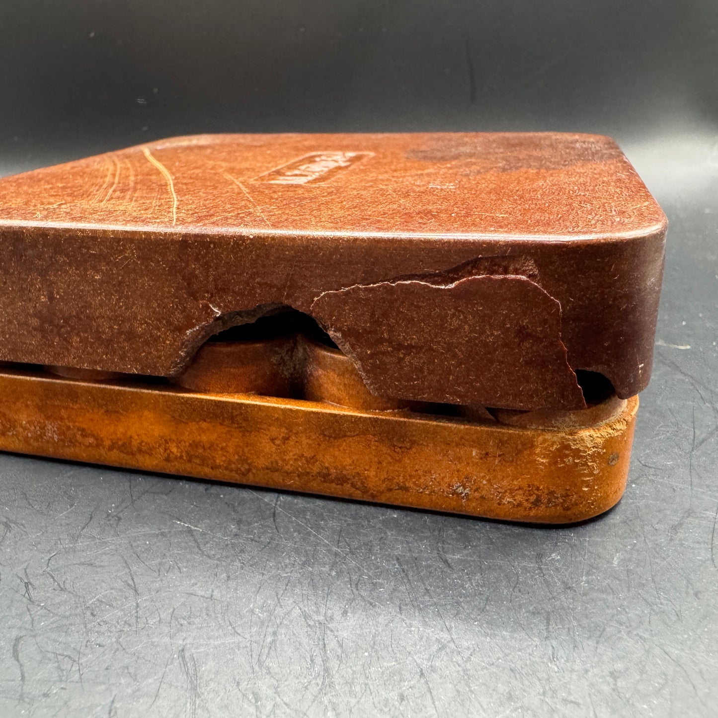 WW2 original artifact – German 'kl.Zdlg.34' Bakelite Fuse Storage Container – interior page