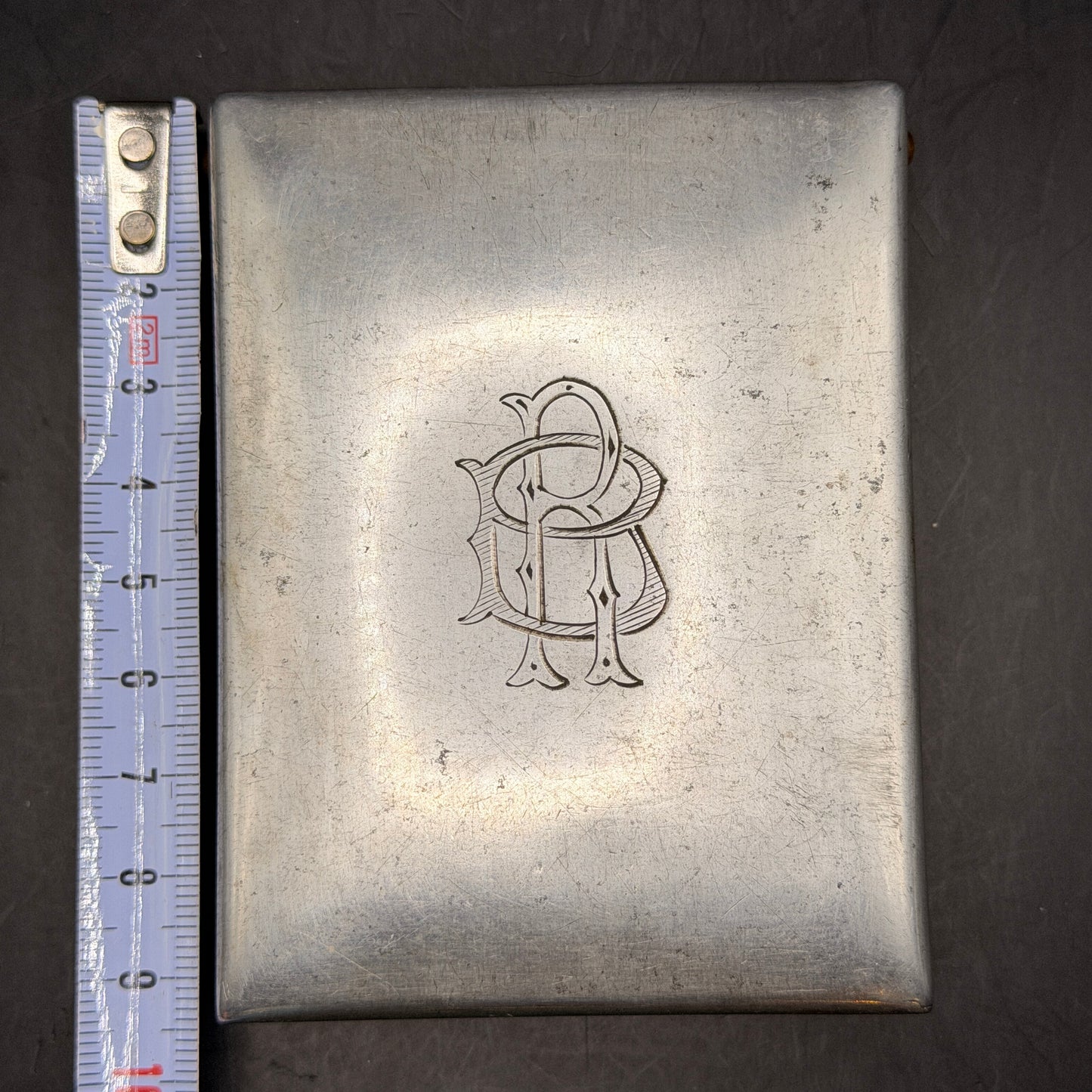 WW2 original artifact – Unique WWII German POW Aluminum Cigarette Case – Personalized & Hand-Engraved – interior page