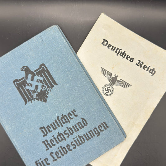 WW2 original artifact – RARE! Kennkarte and Sportpass from 1 person (fallen 1942) – AxisArtifacts