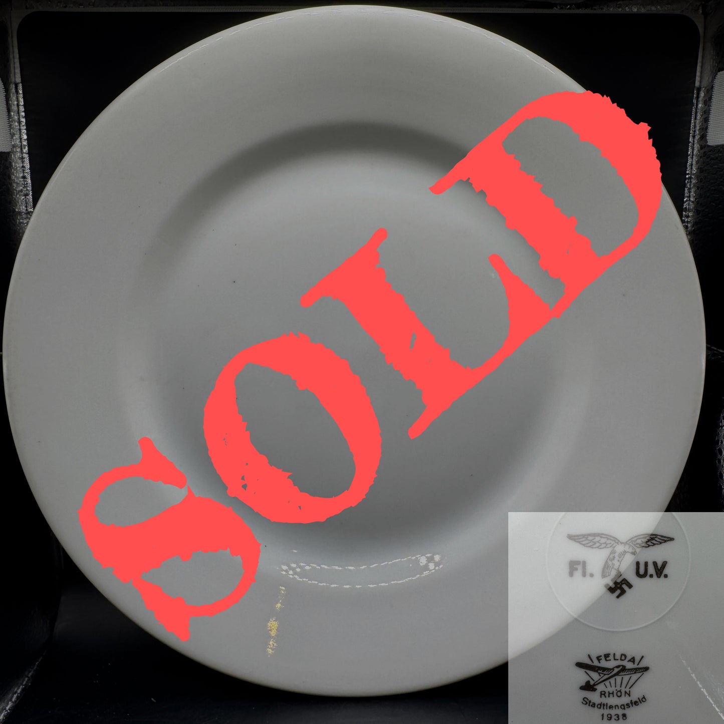 WW2 original artifact – Luftwaffe dinner plate 1938 Felda Rhön – AxisArtifacts