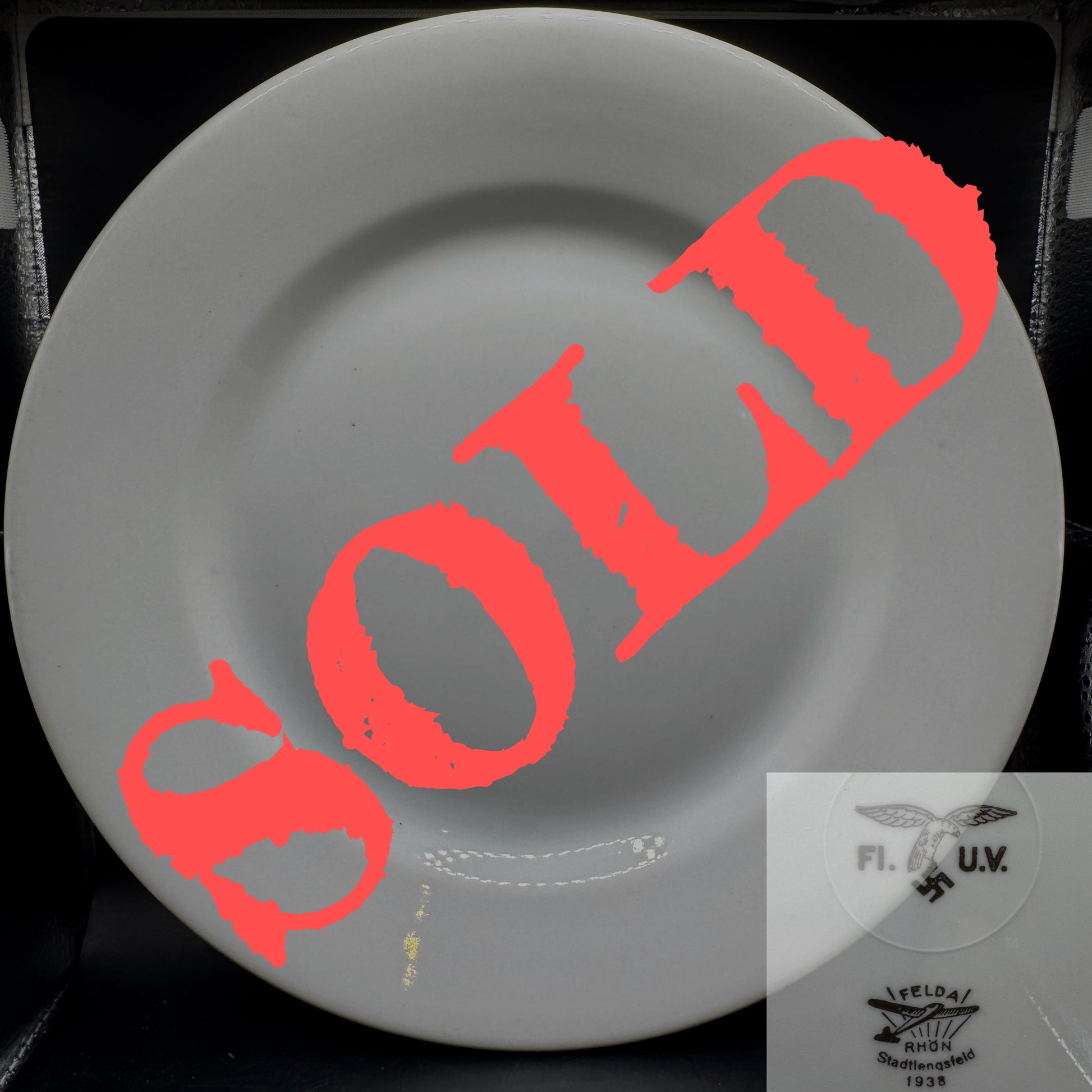 WW2 original artifact – Luftwaffe dinner plate 1938 Felda Rhön – AxisArtifacts