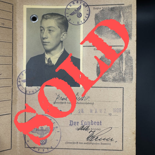 WW2 original artifact – Kennkarte 1939 – AxisArtifacts