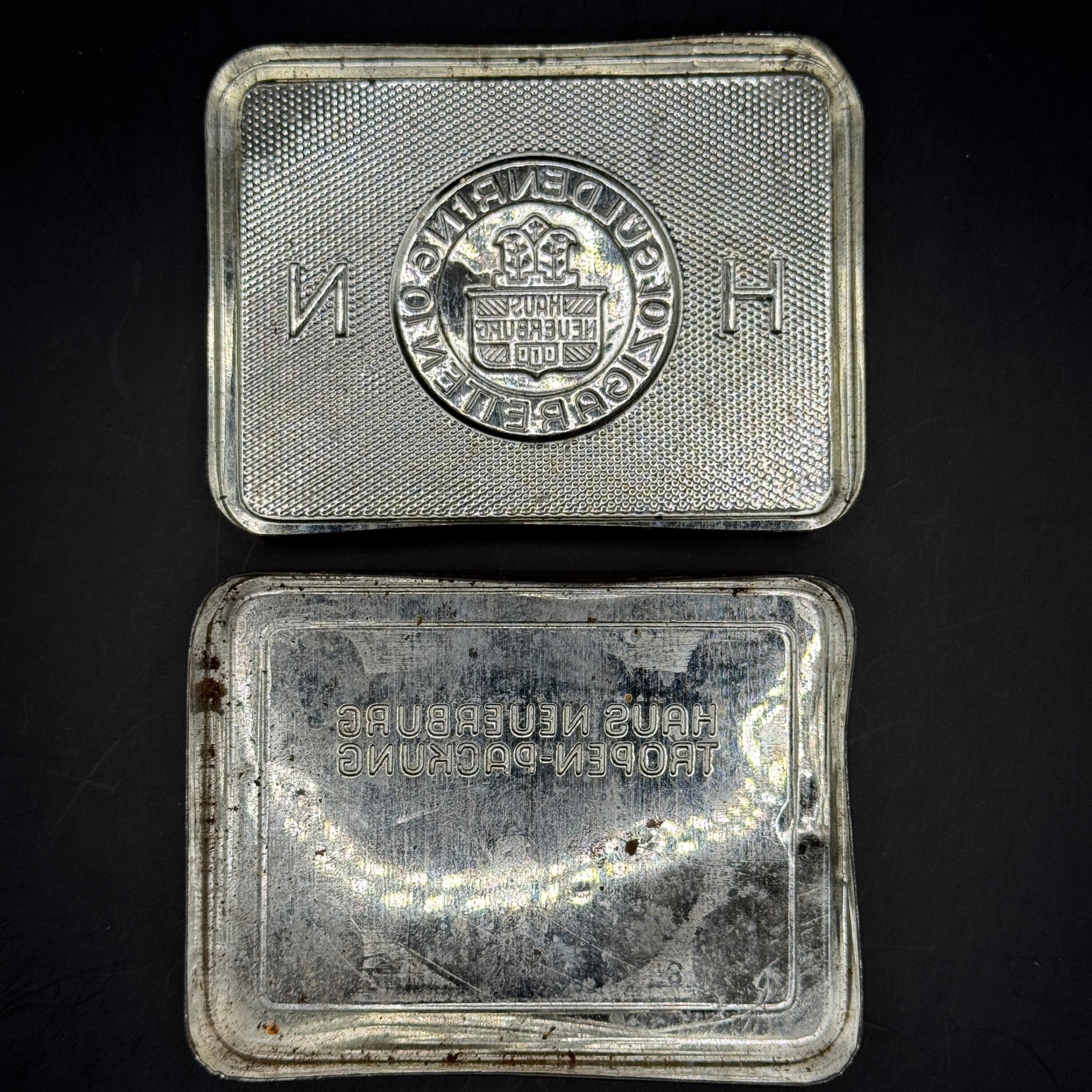 WW2 original artifact – WW2 German Haus Neuerburg cigarette case small – interior page