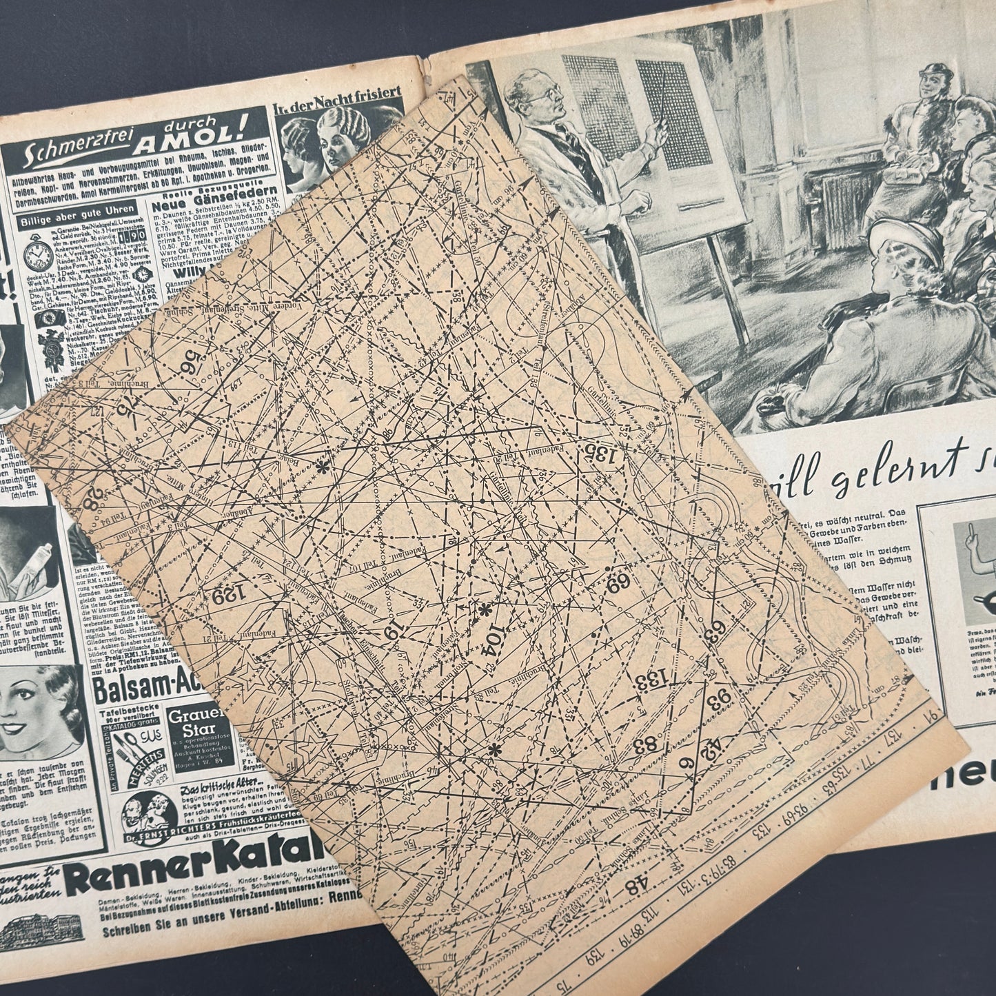 WW2 original artifact – Frauen Warte October 1939 – interior page