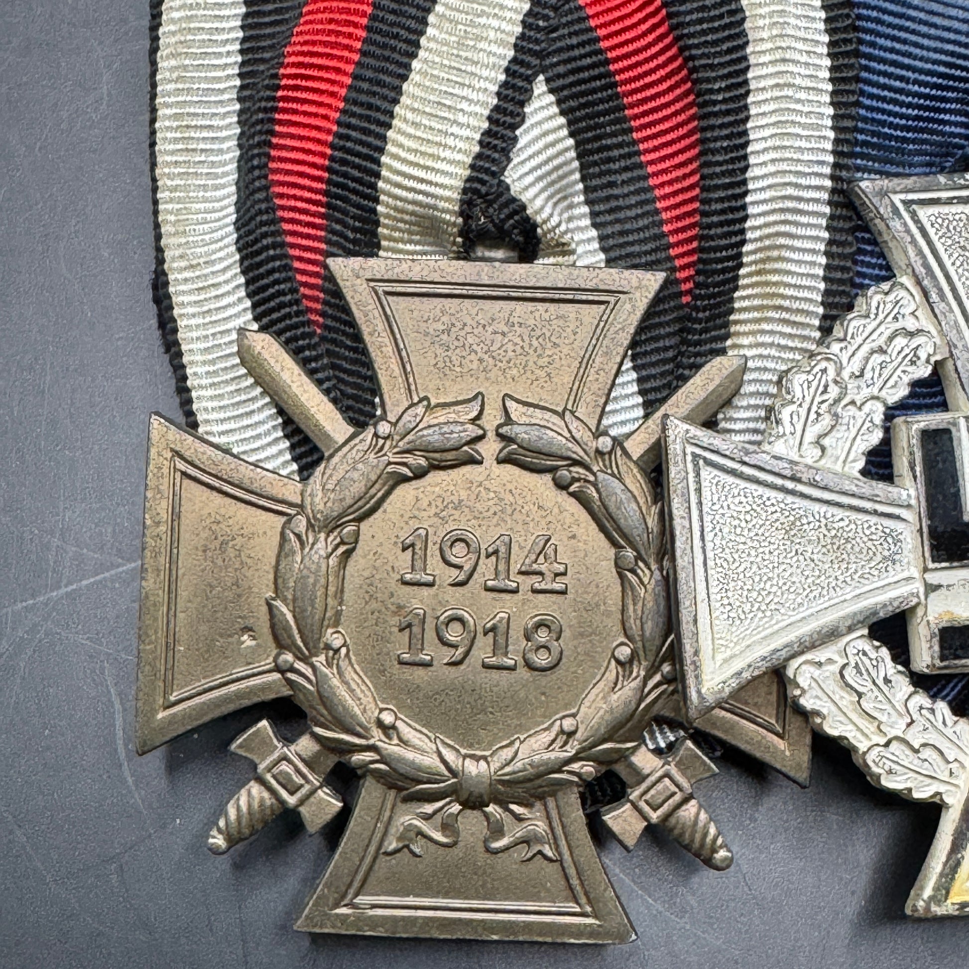 WW2 original artifact – 2-Medal Bar: Treue Dienst Medal & Hindenburg Cross for Combatants – interior page