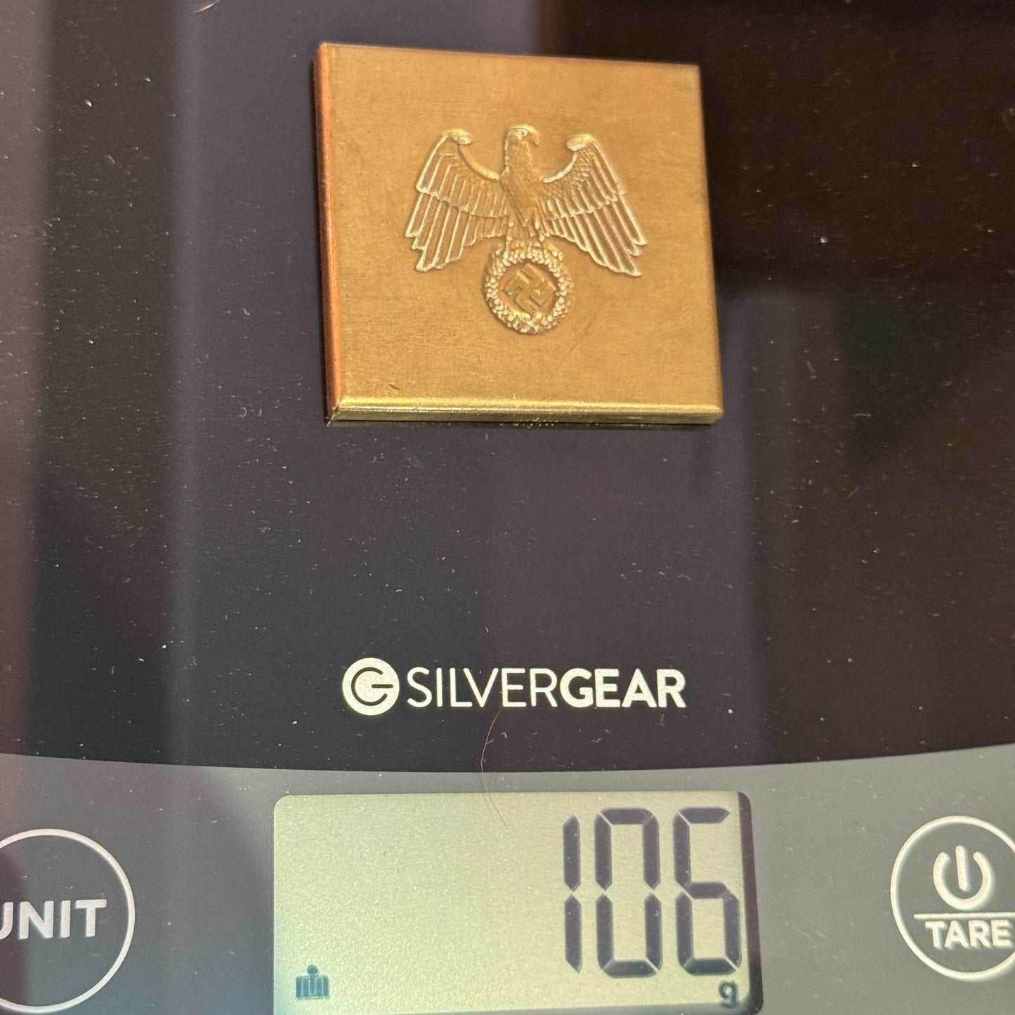 WW2 original artifact – Reichsadler wax seal stamp – interior page