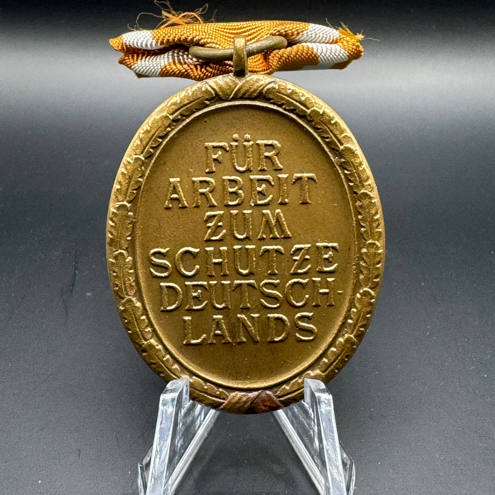 WW2 original artifact – Westwall medal with packet – interior detail