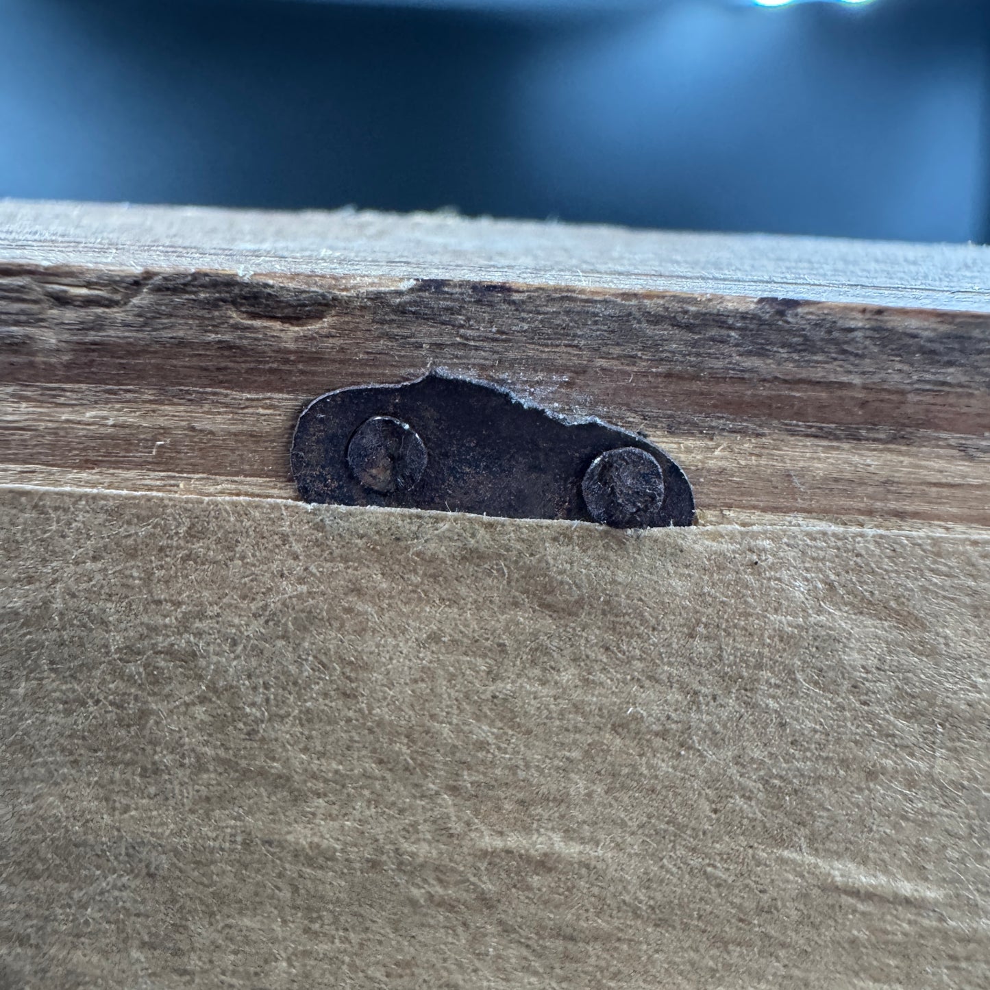 WW2 original artifact – Wehrmacht Non-Commissioned Officer Photograph in Elegant Wooden Frame – interior page