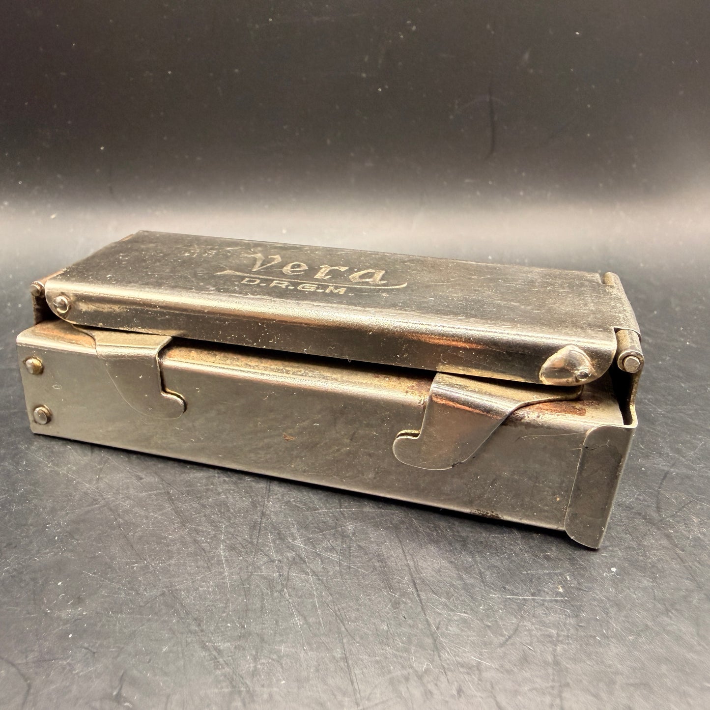 WW2 original artifact – Original German WWII Medical Sterilizer D.R.G.M – interior detail