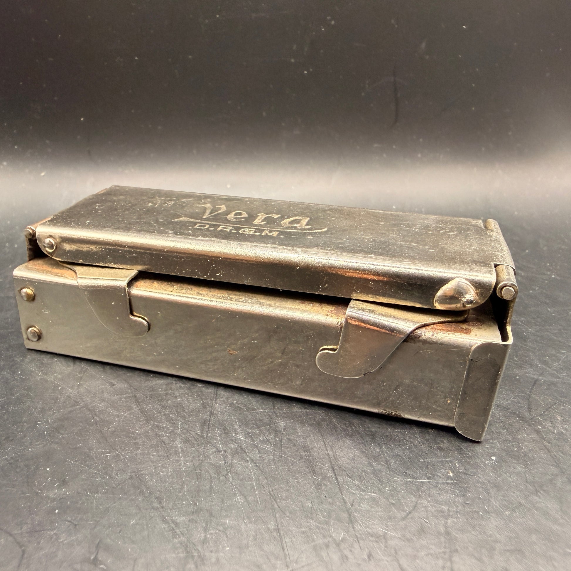 WW2 original artifact – Original German WWII Medical Sterilizer D.R.G.M – interior detail