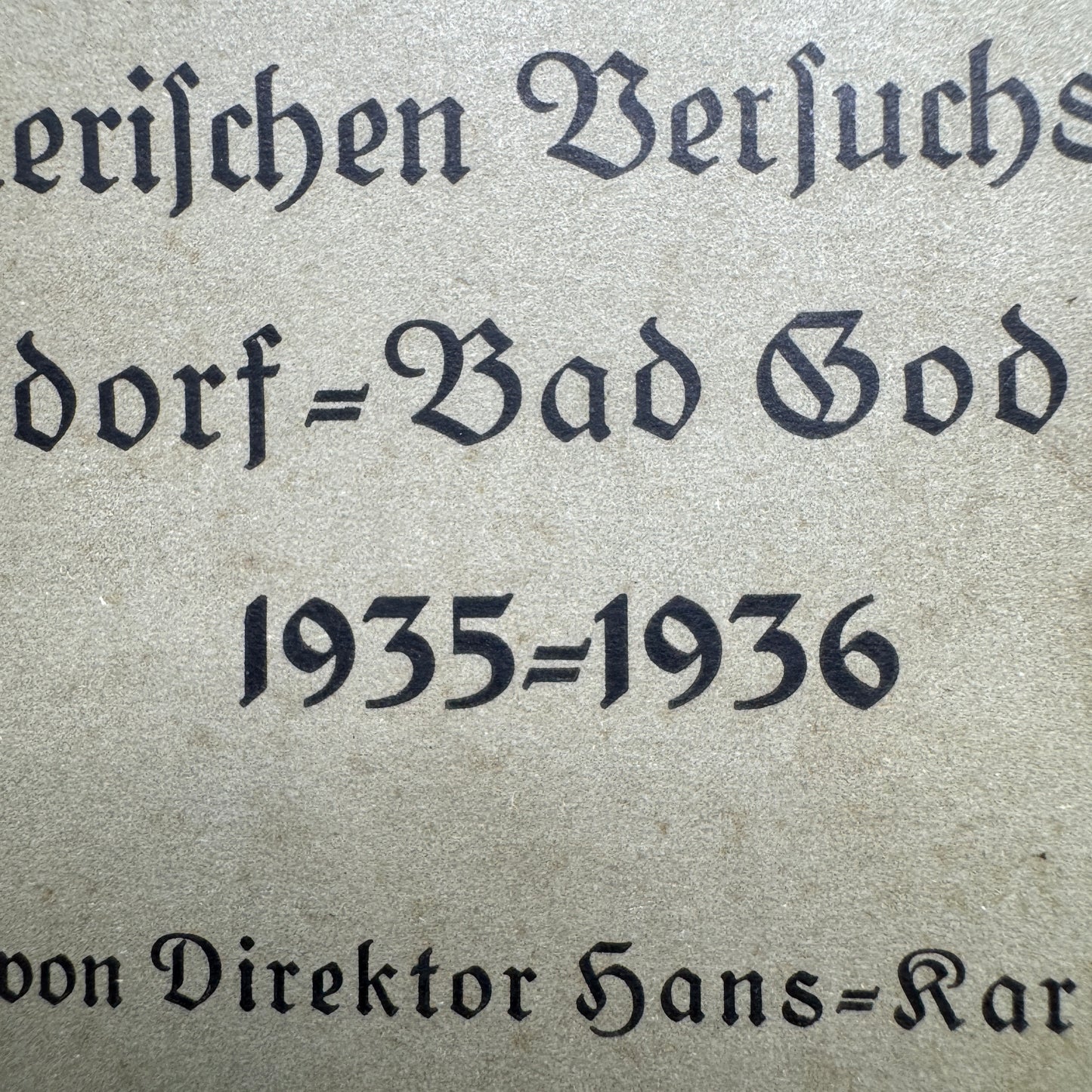 WW2 original artifact – Reichsnährstand Tätigkeitsbericht 1935-1936 – interior title page