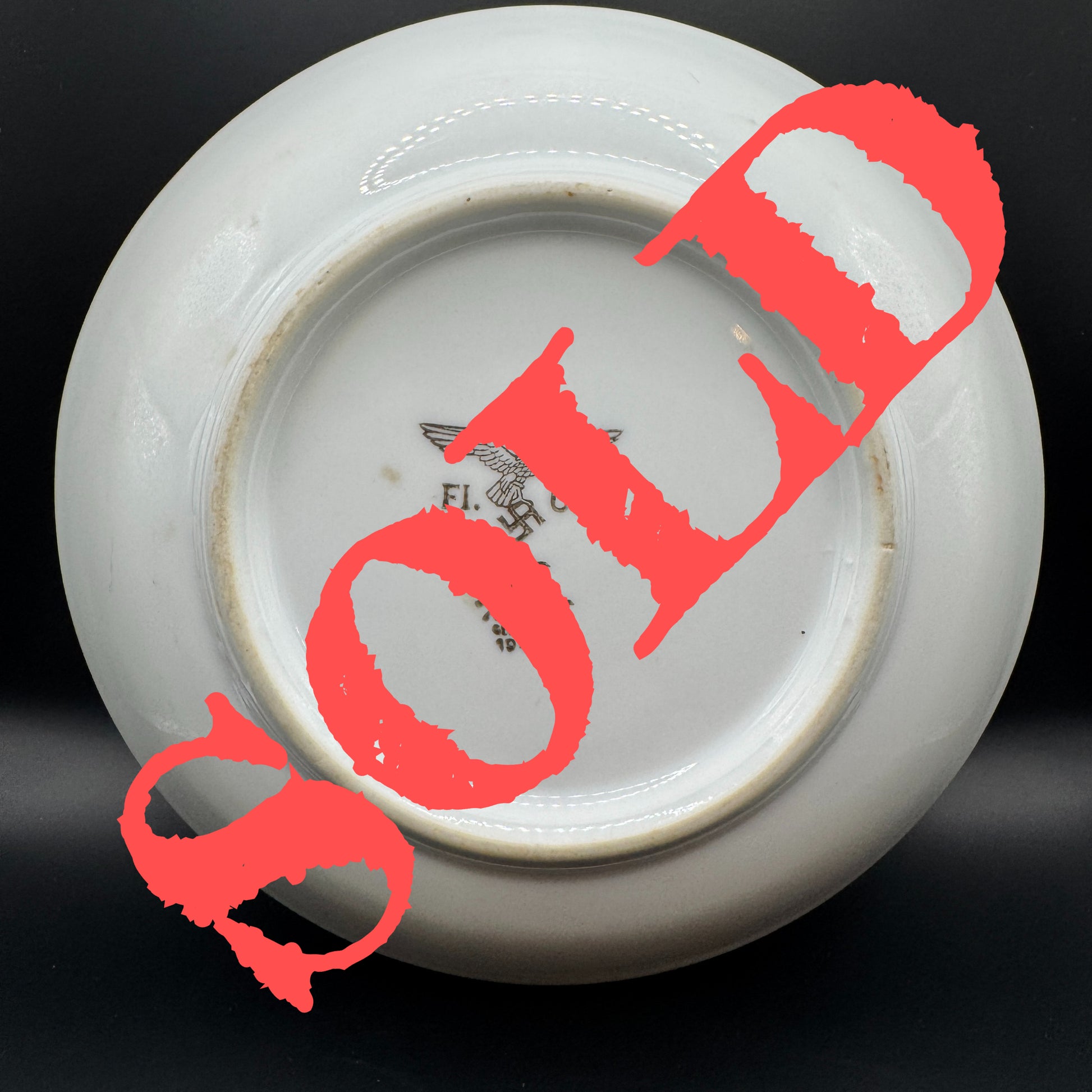 WW2 original artifact – WW2 German Luftwaffe Inventory Soup Bowl FI U.V. 1940 – AxisArtifacts
