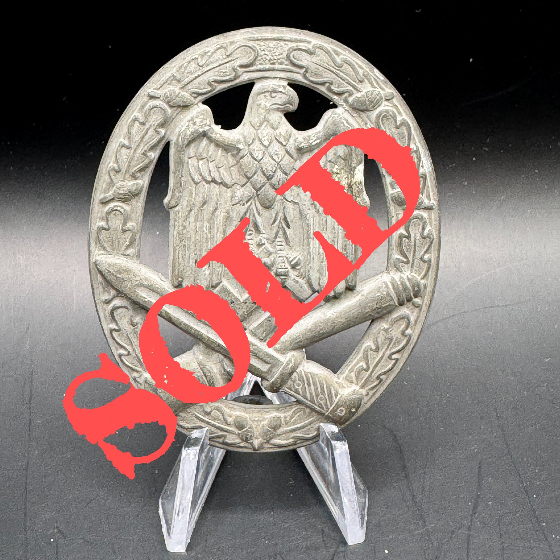 WW2 original artifact – GENERAL ASSAULT BADGE HOLLOW OTTO SCHICKLE – AxisArtifacts