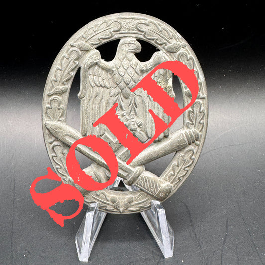 WW2 original artifact – GENERAL ASSAULT BADGE HOLLOW OTTO SCHICKLE – AxisArtifacts