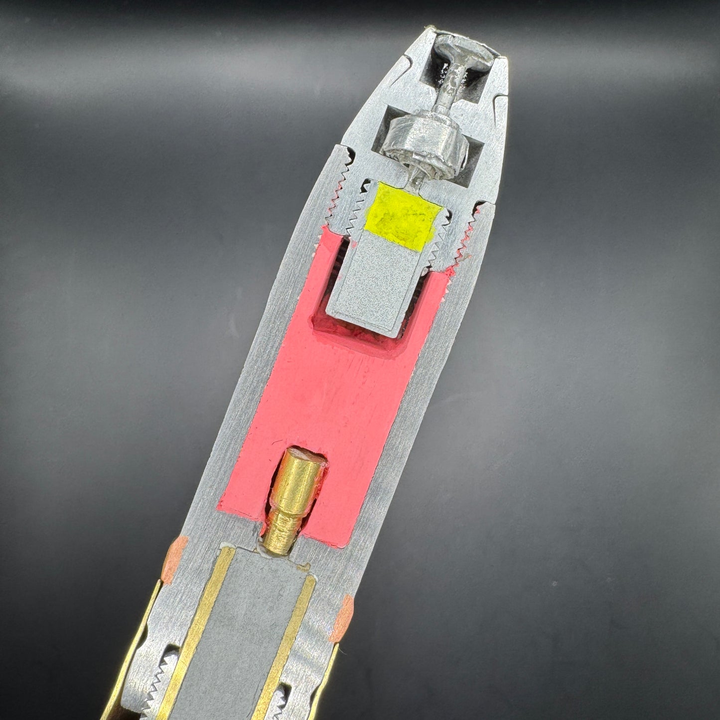 WW2 original artifact – 20mm FLAK High-Explosive Round with Dissected Tracer – interior title page