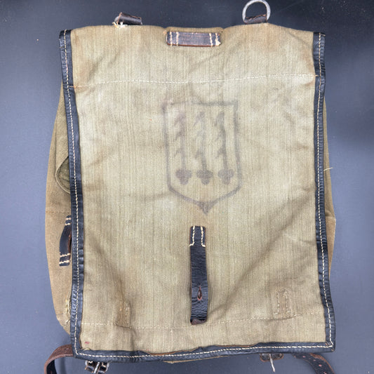 WW2 original artifact – Wehrmacht backpack Tornister by Franz Brehme 1942 – AxisArtifacts