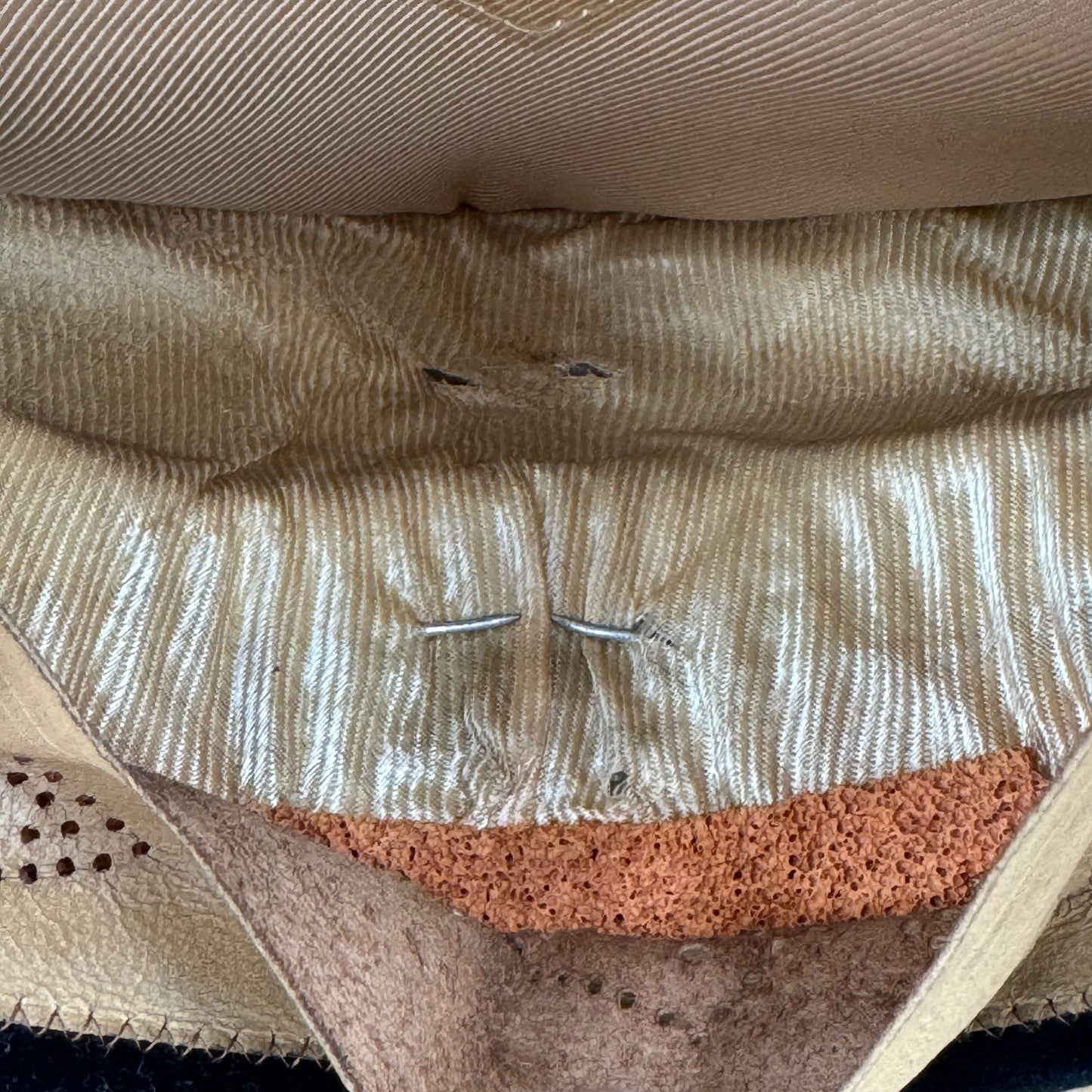 WW2 original artifact – Feuerschutzpolizei (Fire police) EM/NCO visor cap – interior page