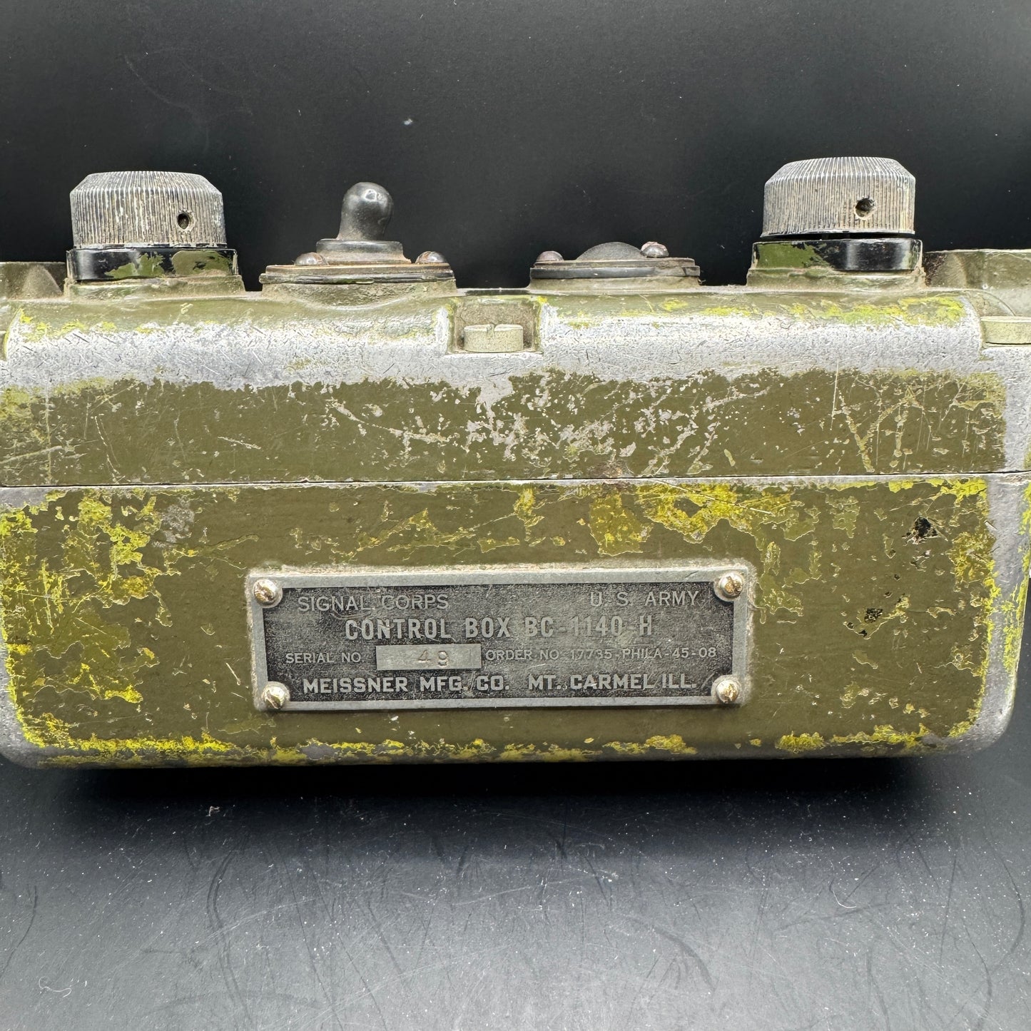 WW2 original artifact – WW2 US Mine Sweeper Control Box BC-1140H – interior detail