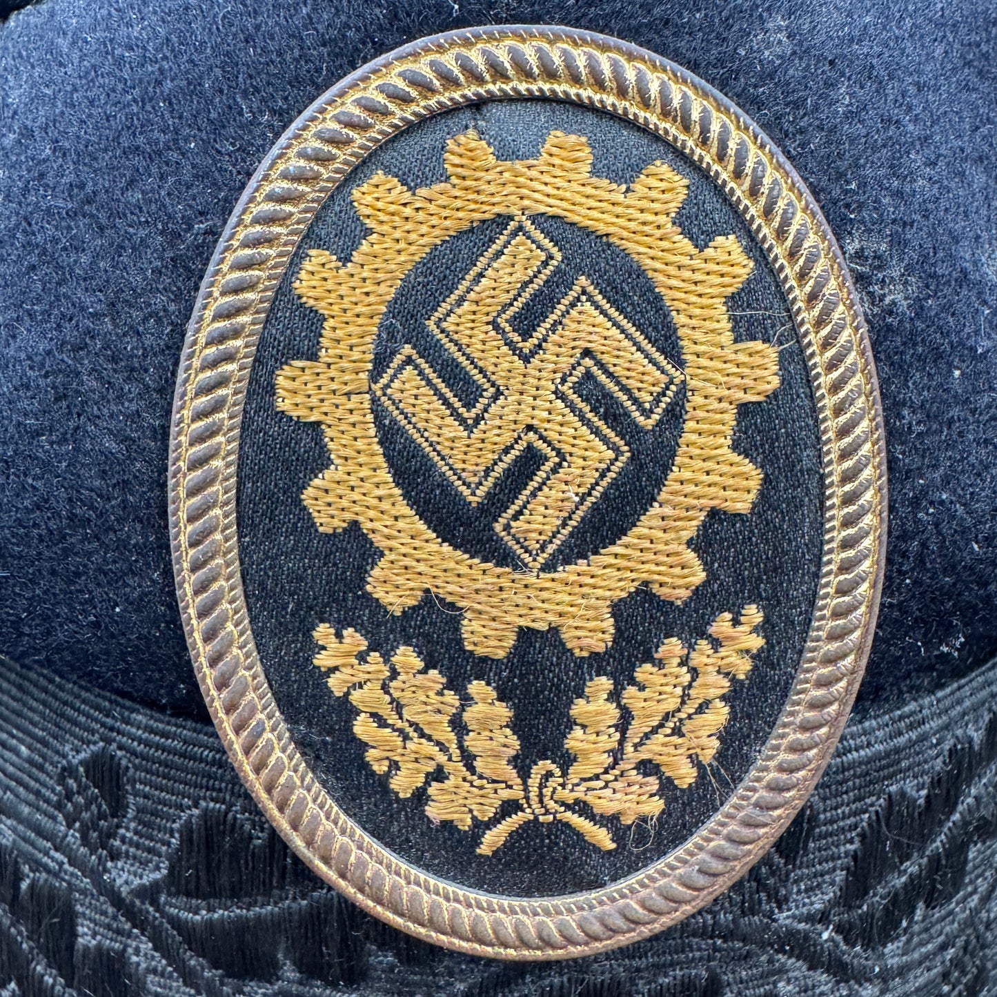 WW2 original artifact – DAF Visor Cap – interior detail