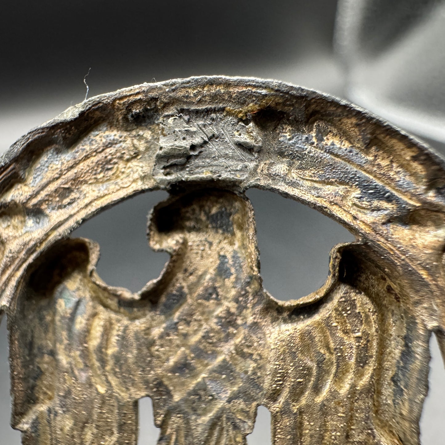 WW2 original artifact – Allgemeines Sturmabzeichen hollow without the pin – interior page