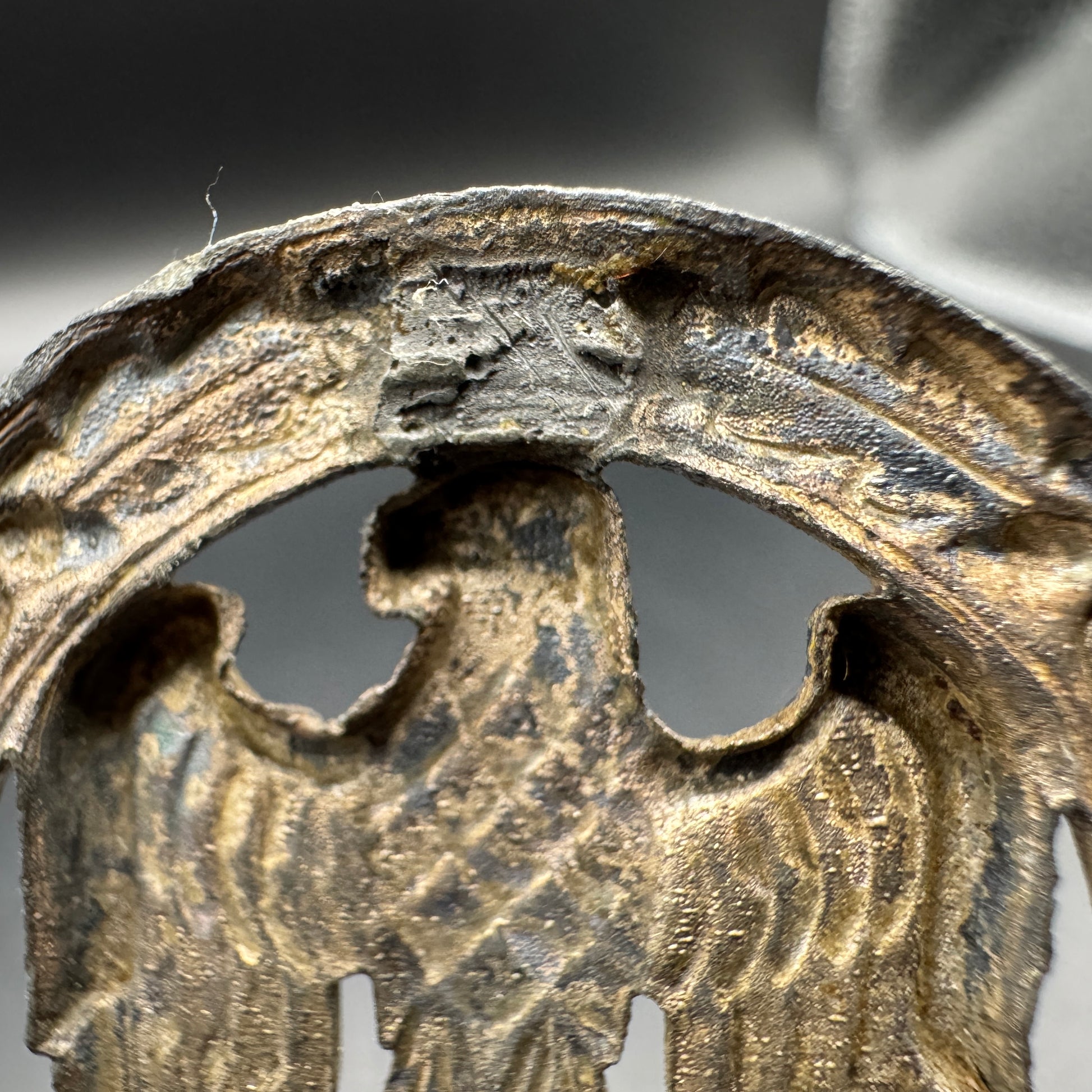 WW2 original artifact – Allgemeines Sturmabzeichen hollow without the pin – interior page