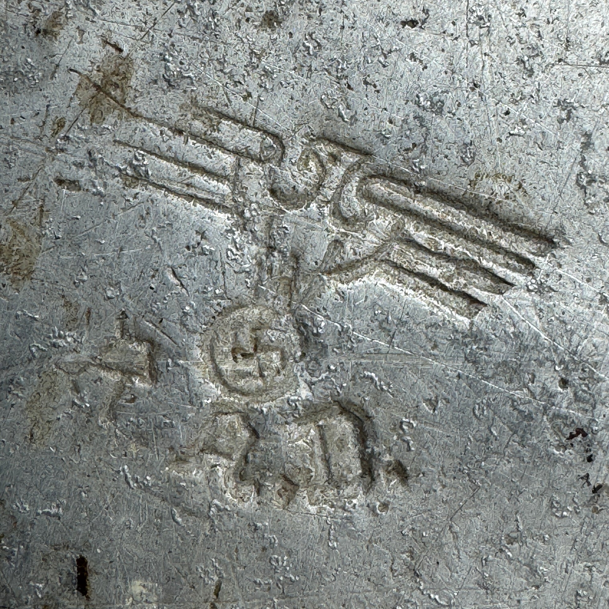 WW2 original artifact – Reichsarbeitsdienst wash bowl – interior detail