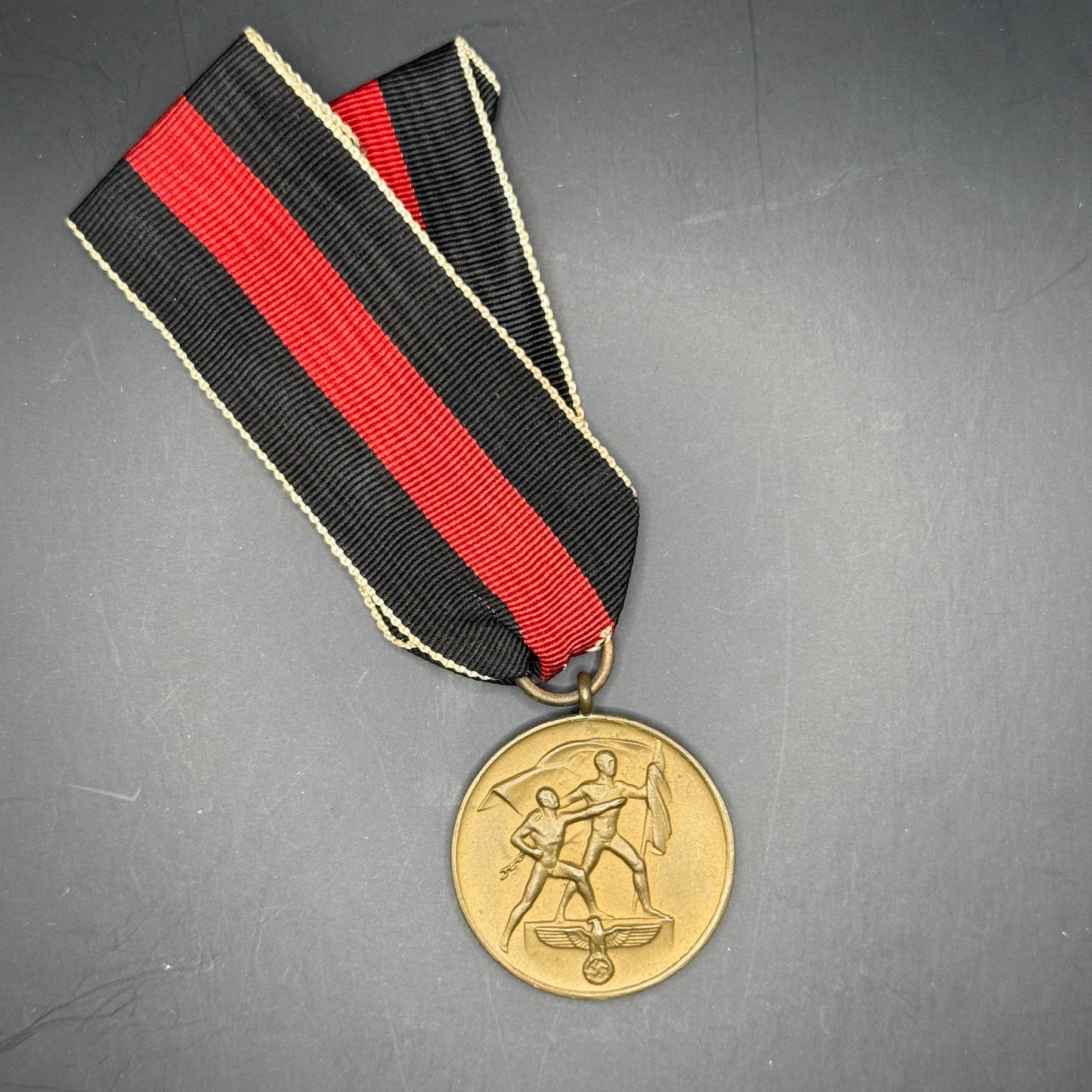 WW2 original artifact – Anschluss medal Sudetenland – interior page