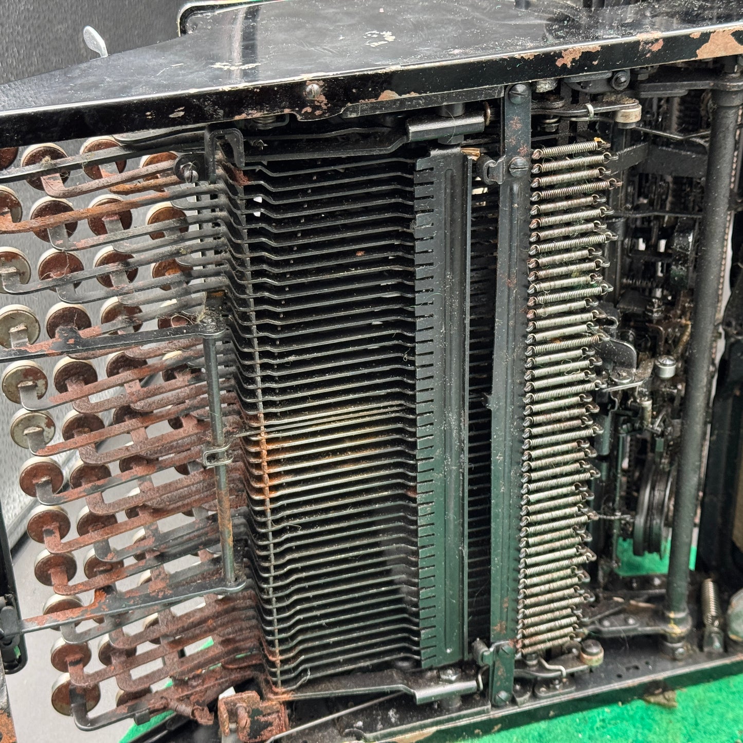 WW2 original artifact – WW2 Triumph Typewriter with SS key – interior page