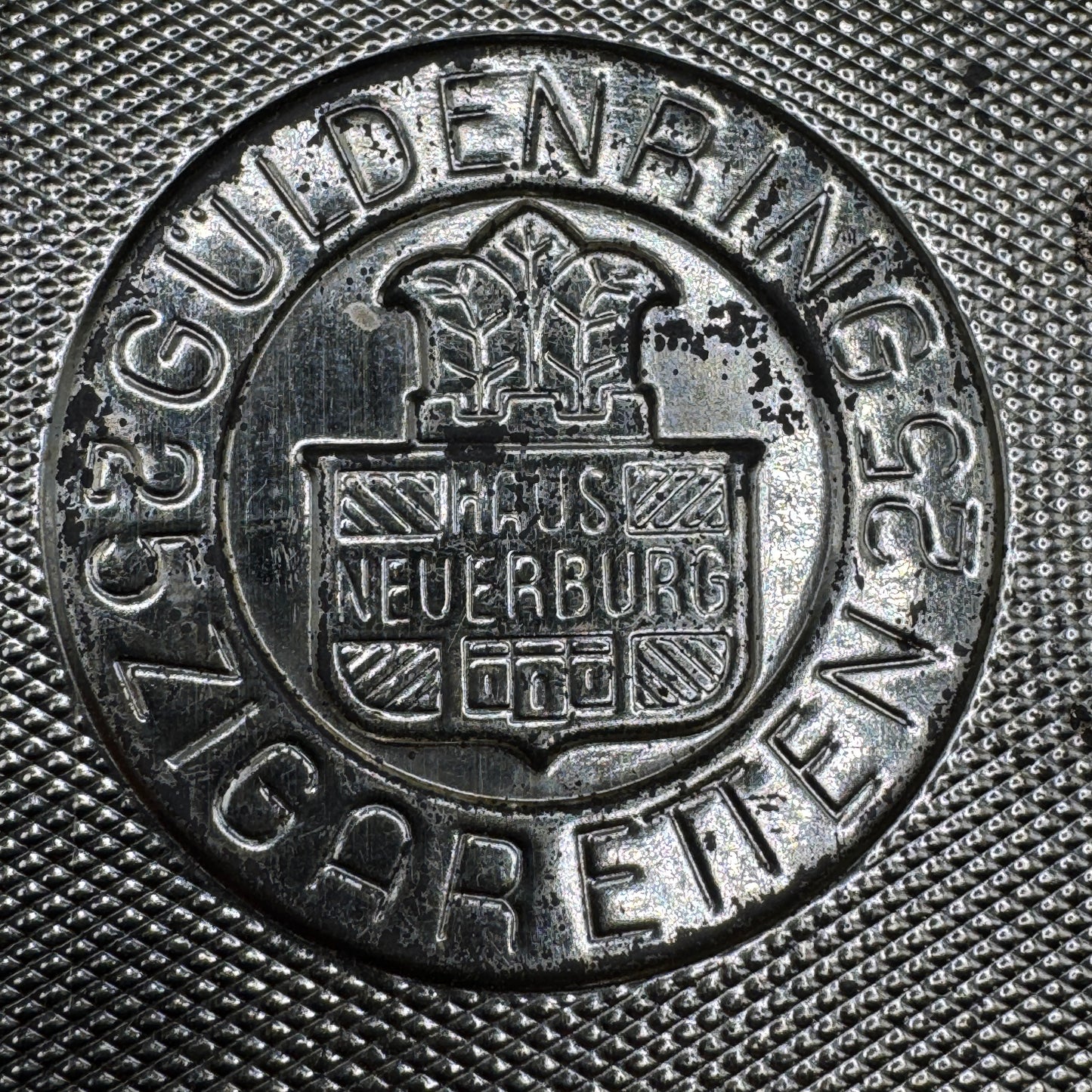 WW2 original artifact – WW2 German Haus Neuerburg cigarette case large – interior page