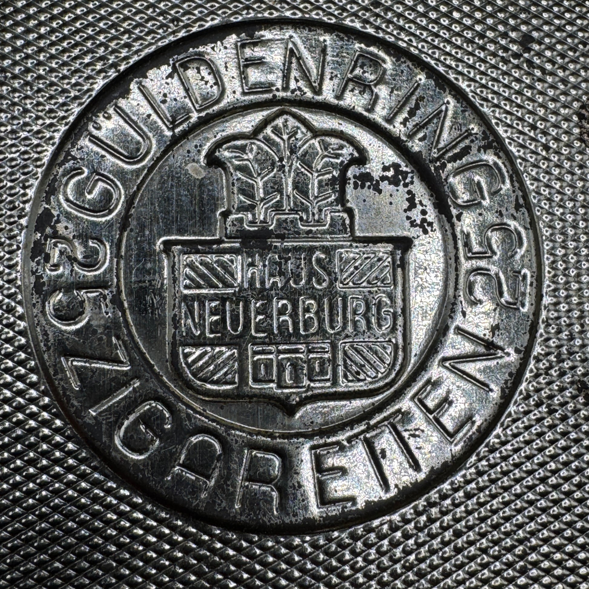 WW2 original artifact – WW2 German Haus Neuerburg cigarette case large – interior page