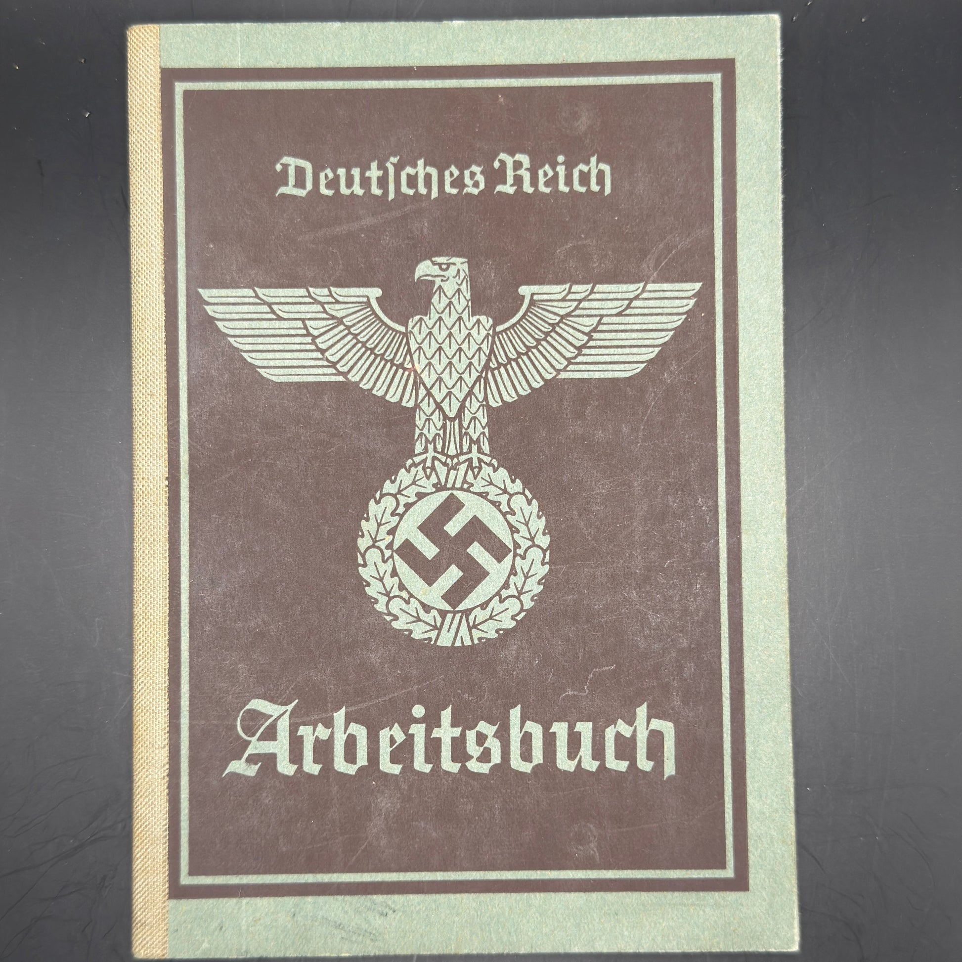 WW2 original artifact – Two times Arbeitsbuch from married couple – interior page