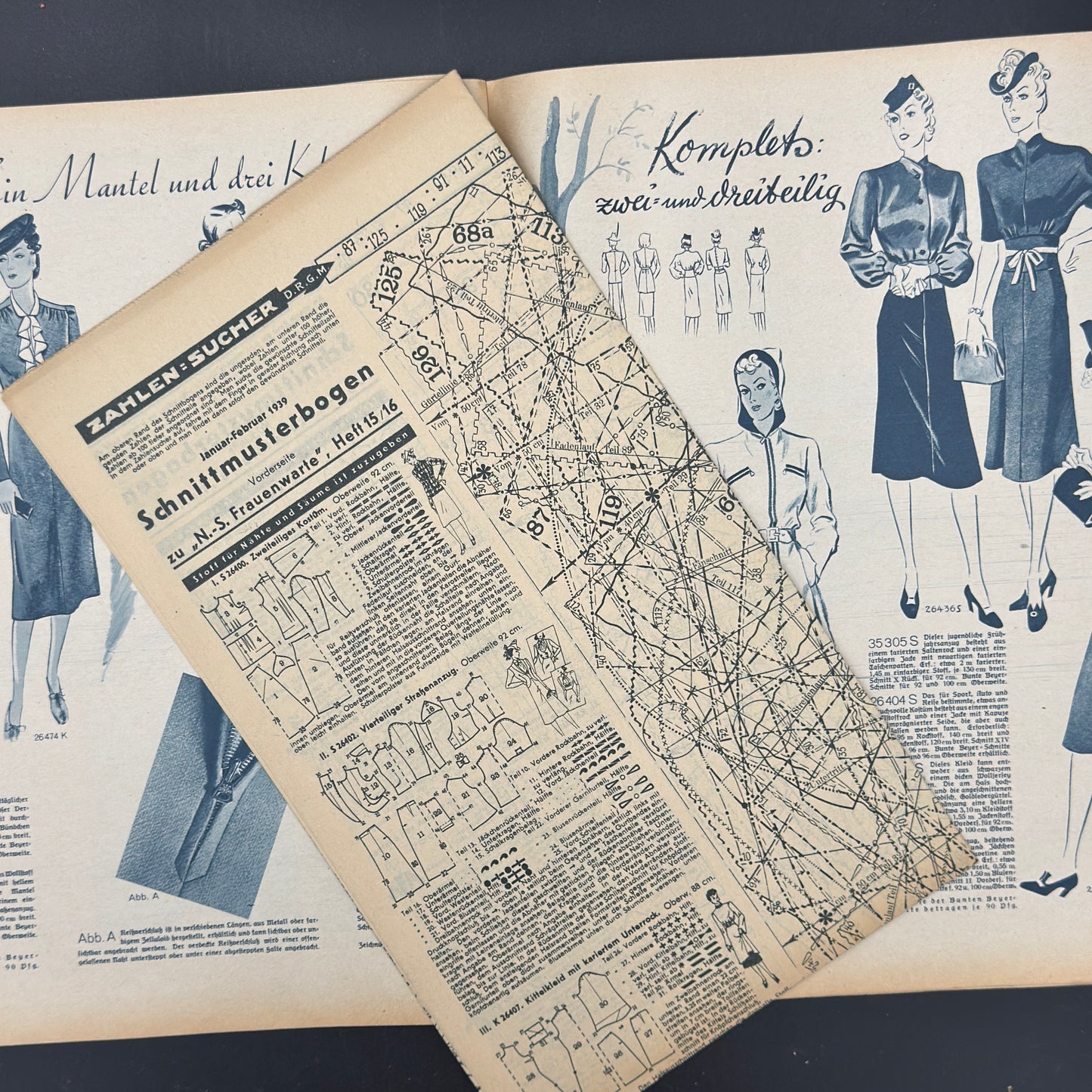 WW2 original artifact – Frauen Warte Januari 1939 – interior title page