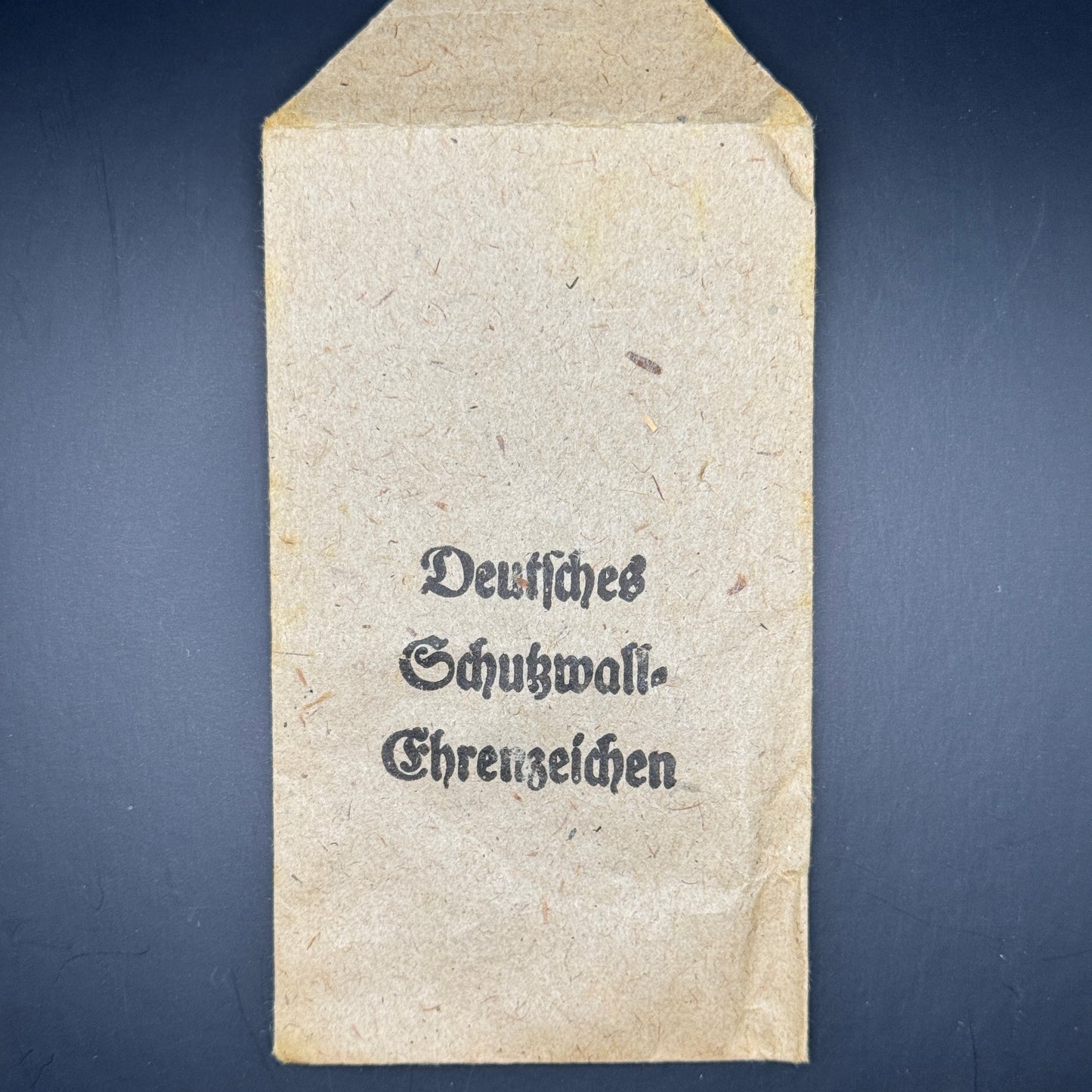 WW2 original artifact – Westwall medal with packet – interior page